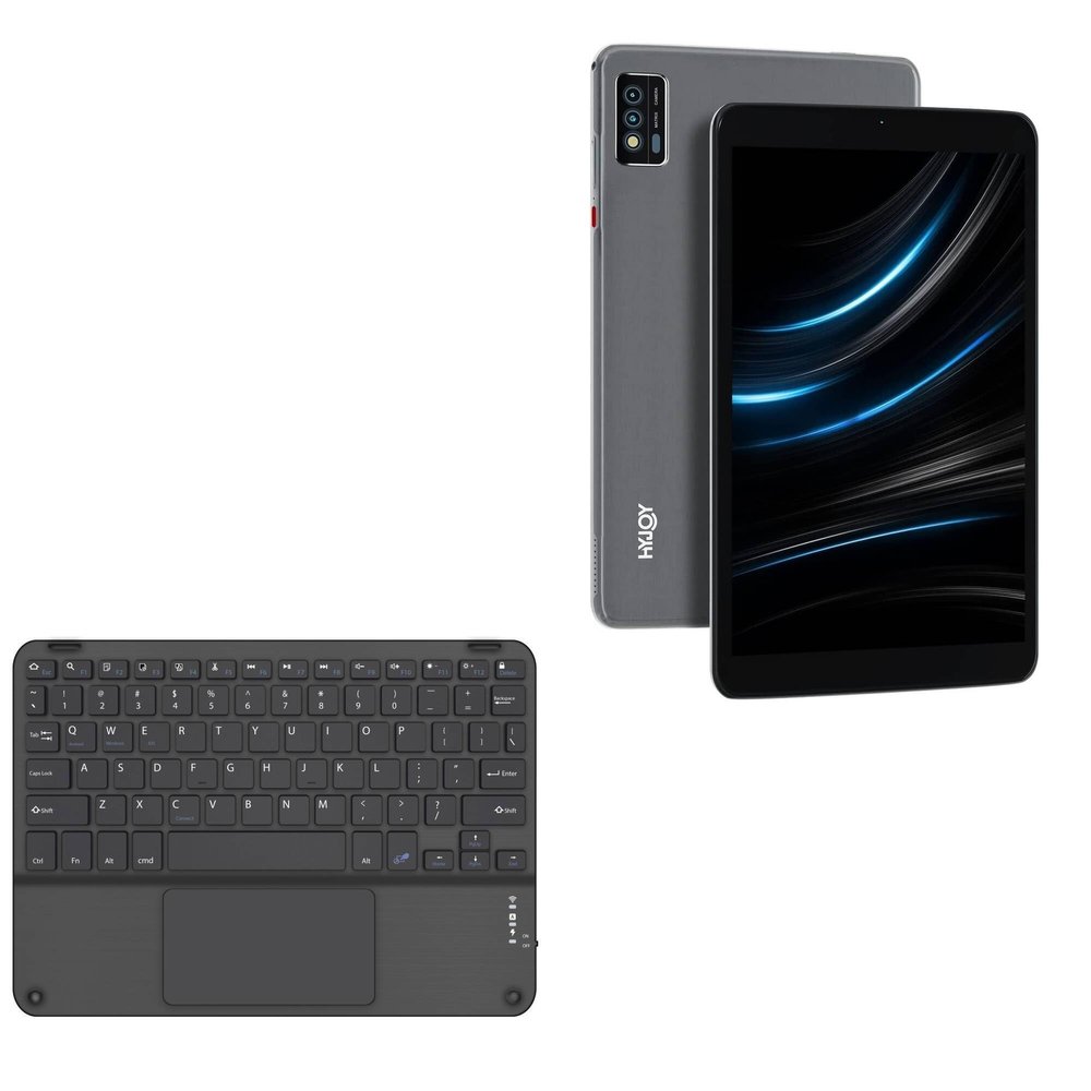 BoxWave Keyboard Compatible with Hyjoy Android 10 Quad-Core Tablet TP901 (9 in) - SlimKeys Bluetooth Keyboard with Trackpad, Portable Slim TouchPad - Jet Black