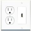 RiteAV Custom HDMI Wall Plate 1 Port - Tamper Res Round [White/White] view 1