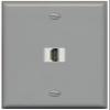 RiteAV Custom HDMI Wall Plate 1 Port - Flat [Gray/Gray] view 1
