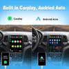 Android 11 Car Stereo Radio in Dash Fit for Jeep Grand Cherokee 2014 to 2020 with 4+64G 12.1 Inch Big Touch-Screen GPS Navigation Built-in Bluetooth Carplay Support 4G WiFi SWC Free Backup Camera view 4
