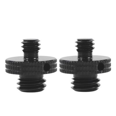 FEICHAO 2pcs D16 Screw Adapter 1/4 3/8 Male to 1/4 3/8 Male/Female Screw with Reinforcement Side Hole for Tripod Camera Photography Gimbal Conversion Accessories (1/4 Male to 3/8 Male)