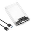 Tianle 2.5" Hard Drive Enclosure, SATA to USB 3.1 6Gbps Tool-Free Clear External Hard Drive Enclosure Compatible with 2.5 SATA SSD/HDD Caddy, PS5/4 Xbox TV Laptop MacBook PC view 1