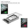 Tianle 2.5" Hard Drive Enclosure, SATA to USB 3.1 6Gbps Tool-Free Clear External Hard Drive Enclosure Compatible with 2.5 SATA SSD/HDD Caddy, PS5/4 Xbox TV Laptop MacBook PC view 3