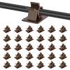 Viaky Adjustable Cable Clips, 30 Pcs Brown Adhesive Holder Ideal Cord Winder Management for Organizing Wires-Car Home Office and Desk Nightstand view 1