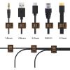 Viaky Adjustable Cable Clips, 30 Pcs Brown Adhesive Holder Ideal Cord Winder Management for Organizing Wires-Car Home Office and Desk Nightstand view 3