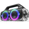 YIER Speakers, 80w (Peak) Portable Wireless Speaker with Lights, Stereo Loud Sound, IP67 Waterproof, Deep Bass Outdoor Speakers Bluetooth 5.3 Dual Pairing for Home Party Beach Camping, Gifts view 1