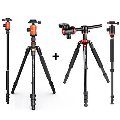 GEEKOTO 77'' Tripod, Aluminum Camera Tripod Monopod, Foldable DSLR Tripod for Travel-Tripod for DSLR Camera, Aluminum Tripod with 360-Degree Ball Head and Rotatable Center Column, Bag,Video Camcorder