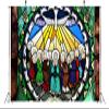 BELECO 9x6ft Fabric Stained Glass Window Pentecost Backdrop Peace Dove Holy Spirit on Jesus Photography Background Wallpaper Christian Religious Belief Church Event Decor Photo Booth Studio Props view 4