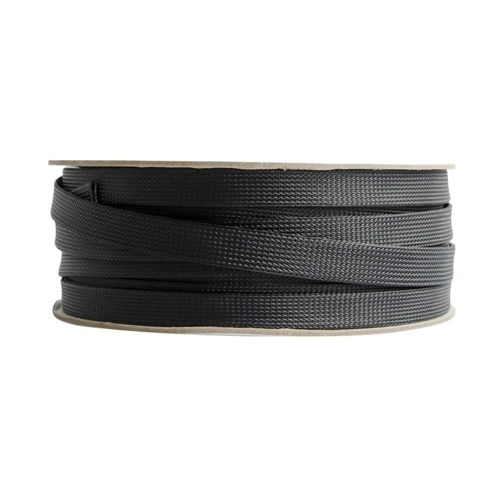 1pcs Cable Sleeve Wiring Accessories, 1/5/10/50/100M Black Insulated Braid Sleeving 4/6/8/10/12/14/20/25mm Tight Wire Cable Gland Protection Cables Sleeves (Color : 14MM, Size : 200 Meters)