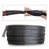 1pcs Cable Sleeve Wiring Accessories, 1/5/10/50/100M Black Insulated Braid Sleeving 4/6/8/10/12/14/20/25mm Tight Wire Cable Gland Protection Cables Sleeves (Color : 14MM, Size : 200 Meters) view 2