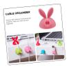 Cabilock Desk Cable Organizer 4 Pack Silicone Wire Clips Cable Clip Desk Wire Wraps Cords Sticky Cord Holder for Organizing view 4