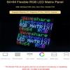 Flexible RGB Full Color LED Matrix Panel 64x64 Pixels, 4096 Individual RGB LEDs,3mm Pitch,Adjustable Brightness and Bendable PCB, Compatible with Raspberry Pi/Raspberry Pi Pico / ESP32 / Ardu view 2