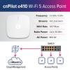 Cambium Networks cnPilot e410 Wi-Fi 5 Indoor Commercial Wireless Access Point (WAP) - US - Powered by PoE - Enhanced Roaming up to 1000 Devices - 2x2 (FCC) - PL-E410X00B-EU view 3