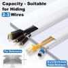 ZhiYo 94.5in Cord Cover Wall Kit, Cord Hider Wire Covers for Cords Wall Mounted TV, Paintable Wire Hiders, TV Cable Hider Cord Concealer, 6 x L15.7in W0.98 H0.5in, White view 2