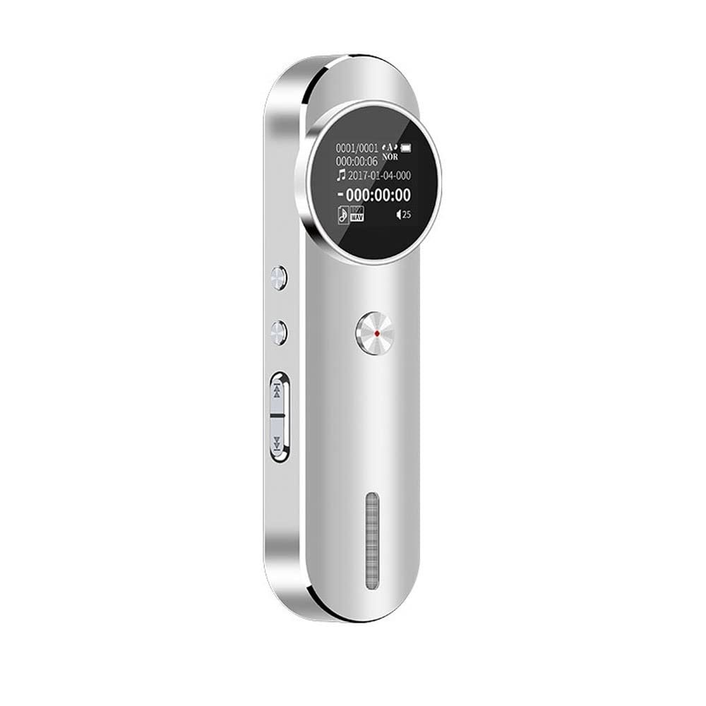XARONF 8GB Digital Voice Recorder: Voice Activated Recorder with Playback, Audio Recording Device for Lectures Meetings, Dictaphone Sound Tape Recorder, Silver