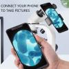 Adults Microscope, 10000 X Magnification Compound Binocular Microscopes with Detachable Moving Ruler, Dual Light Source Full Optical Coating Laboratory Microscope, for Cell Observation view 2