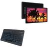 BoxWave Keyboard Compatible with AOCWEI Android 11 Tablet X500 (10 in) - SlimKeys Bluetooth Keyboard - with Backlight, Portable Slim LED 7 Colors - Jet Black view 1