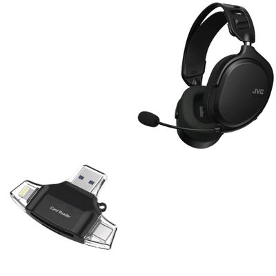 BoxWave Smart Gadget Compatible with JVC GG-01W - AllReader SD Card Reader, microSD Card Reader SD Compact USB - Jet Black