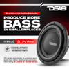 DS18 IXS10.2D 10" Car Subwoofer 1200 Watts Max Power 600 Watts RMS DVC 2 + 2 Ohms - Powerful Shallow Mount Subwoofer - Slim Design Perfect for Compact Places in Car & Trucks - 1 Speaker view 2