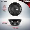 DS18 IXS10.2D 10" Car Subwoofer 1200 Watts Max Power 600 Watts RMS DVC 2 + 2 Ohms - Powerful Shallow Mount Subwoofer - Slim Design Perfect for Compact Places in Car & Trucks - 1 Speaker view 4