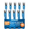 Intellinet Cat8.1 Slim U/FTP RJ45 Ethernet Cable 10-Pack, 7 ft, Blue view 1