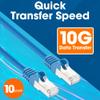 Intellinet Cat8.1 Slim U/FTP RJ45 Ethernet Cable 10-Pack, 7 ft, Blue view 3