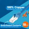 Intellinet Cat8.1 Slim U/FTP RJ45 Ethernet Cable 10-Pack, 7 ft, Blue view 4