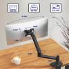 Ergounion Single Monitor Arm Desk Mount, Holds Screens up to 40 Inches and 25 lbs, Fully Adjustable Vesa Monitor Mount with C-Clamp and Grommet Base, Aluminum, Black view 2