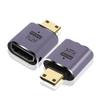 GINTOOYUN 8K Mini HDMI to HDMI Adapter 2.1 Version Mini HDMI Male to HDMI Female Connector Adapter for Camera,Laptop,Tablet,HDTV,Projector 2 PCS view 1