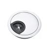 TNDYIG 1Pcs Desk Wire Hole Cover Computer Tidy Grommet Table Cable Outlet Port Surface Line Box Table Cable Fastener Hardware (Color : Bright Chrome, Size : 50mm) view 1