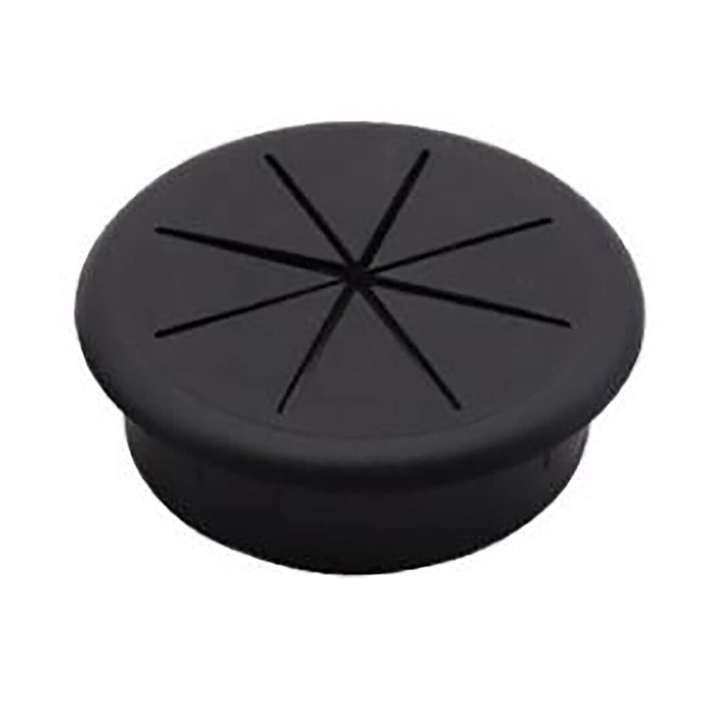 TNDYIG 1Pcs Office Furniture Accessories 50MM/60MM Computer Desk Line Hole Cover ABS Plastic Eight Petal Threading Box Cover (Color : Black, Size : 50mm)