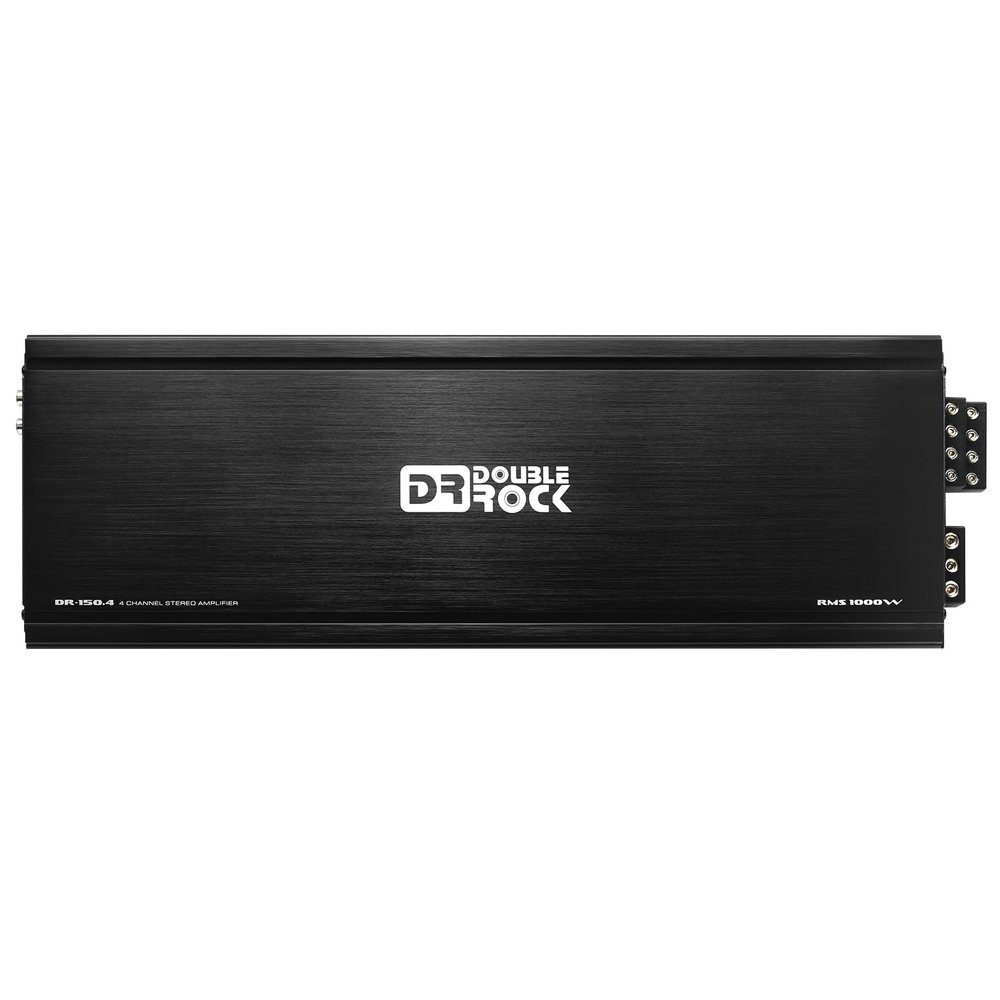 DR Double Rock DR-150.4 4 Channel Car Audio Amplifier - 1000 Watt, 2 Ohms, Class A/B, Full-Range, 2 Bridged Channels, RCA Input