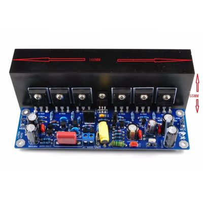 BEINME Assembled L150W Mono Amplifier Board 6-Channel 200W MOSFET Class AB AMP IRFP250 with Heatsink