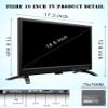 Feihe 19 Inch HD LED Flat Screen TV 1080p IPS Display w/Digital Dual Tuners ATSC/HDMI/VGA/AV/USB, 12 Volt RV TV Built in Dual Speakers Suitable for Kitchen/RV/Caravan and Boat(Not Smart TV) view 3
