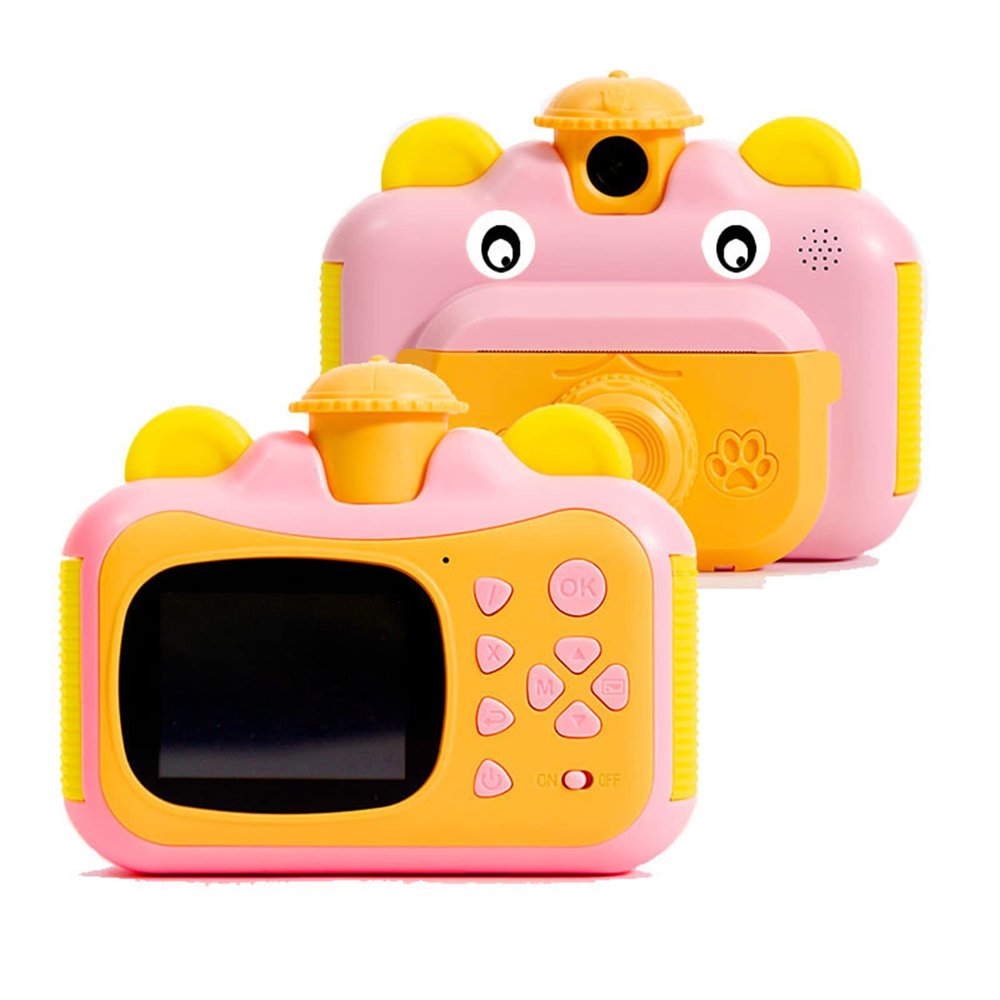 FXNFXLA Kids Camera Instant Print Camera, Thermal Printing Camera for Children, 1080P HD Video Digital Photo Camera Toys, Boy Girls Birthday Gift(Color:A)