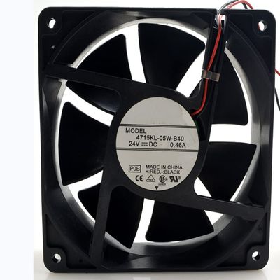 4715KL-05W-B40 24V 0.46A 11.04W 3200RPM 118CFM 120X120X38MM 2-Wire Cooling Fan