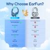 EarFun Kids Headphones Wired with Microphone, 85/94dB Volume Limit Headphones for Kids, Portable Wired Headphone with Shareport, Stereo Sound Foldable Headset for School/Tablet/iPad/Kindle Blue Green view 3