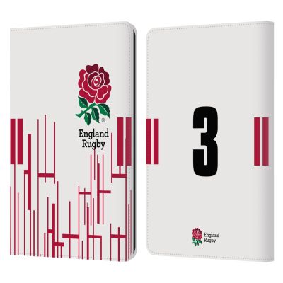 Head Case Designs Officially Licensed England Rugby Union Position 3 2022/23 Players Home Kit Leather Wallet Case Compatible with Kindle Paperwhite 1/2 / 3