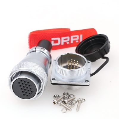 DRRI WEIPU WS28 20-Pin Panel Mount Heavy Duty AC DC Circuit Signal LED Industrial Bulkhead Electrical Female Plug Male Socket