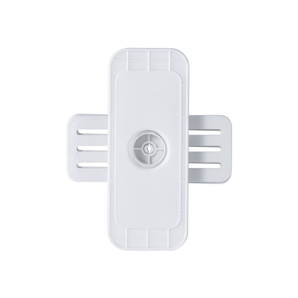 TOLUON Adhesive Socket Fixer Traceless Punch-Free Self-Adhesive Non-Slip Free Adjustment Organizer Wall-Mounted Power Strip Holder Rotary Socket Hook Socket Fixer White B