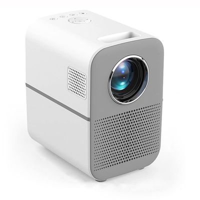 XARONF Portable Projector for Home Theater Entertainment, Full HD 1080P Supported Mini Projector HDMI AV USB Sound Bar Supported (Color : White)