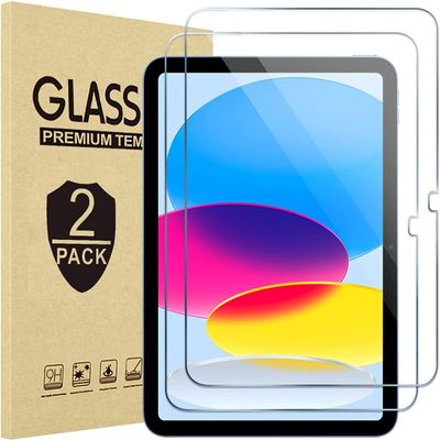 [2 Pack] Screen Protector For iPad 11th (A16) /10th Generation 10.9 Inch 2025/2022 Model A2696/A2757/A2777/A3354/A3355/A3356 Tempered Glass Film Guard for iPad 11th/10th Gen 10.9" Inch [Face ID & Pencil Compatible] Anti- Scratch HD Clear