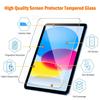 [2 Pack] Screen Protector For iPad 11th (A16) /10th Generation 10.9 Inch 2025/2022 Model A2696/A2757/A2777/A3354/A3355/A3356 Tempered Glass Film Guard for iPad 11th/10th Gen 10.9" Inch [Face ID & Pencil Compatible] Anti- Scratch HD Clear view 3