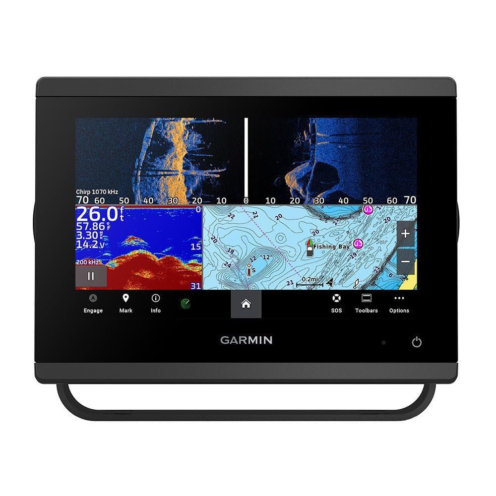 Garmin 010-02365-61 GPSMAP 743xsv SideV, ClearV and Traditional Chirp Sonar with Mapping - 7", Navionics+