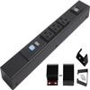 12 Hardwired Power Strip (NO Power Cord), 3 Horizontal Outlets (NEMA 5-15R - NOT 20Amp), with Ears (with mounting tabs on Both Ends), ALCI, USB, Black view 1