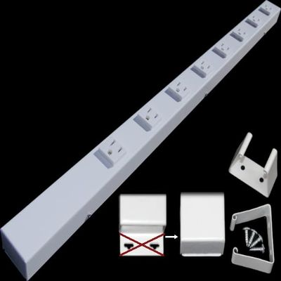 30 Hardwired Power Strip (NO Power Cord), 8 Vertical Outlets (NOT Tamper Resistant), NO Ears (Without mounting tabs on Both Ends), 15A (NOT a 20 Amp Unit), White