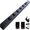 24 Hardwired Power Strip (NO Power Cord), 6 Horizontal Outlets (NOT Tamper Resistant), NO Ears (Without mounting tabs), 15A (NOT a 20 Amp Unit), USB, Black view 1