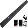 24 Hardwired Power Strip (NO Power Cord), 6 Horizontal Outlets (NEMA 5-15R - NOT 20Amp), NO Ears (Without mounting tabs on Both Ends), ALCI, USB, Black view 1