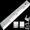 12 Hardwired Power Strip (NO Power Cord), 4 Tamper Resistant Outlets (NEMA 5-15R - NOT 20Amp), NO Ears (Without mounting tabs on Both Ends), USB, White view 1