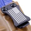 HolsterSmith KYDEX Belt Clip for Holsters & Sheaths  (FOMI Design - w/USA Flag Engraving) - (Fits 1.50in Belts) - (Inside-The-Waistband/IWB) - (USA Made) - (w/Mounting Hardware) - (1 Pack) view 4